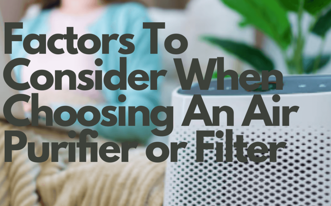 Factors To Consider When Choosing An Air Purifier Or Filter